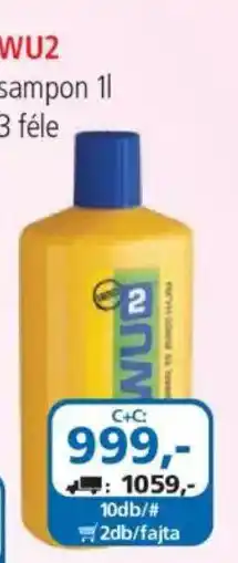 ÁRKLUB WU2 sampon ajánlat