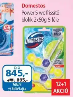ÁRKLUB Domestos power 5 wc frissítő blokk ajánlat