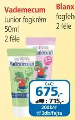 ÁRKLUB Vademecum junior fogkrém ajánlat
