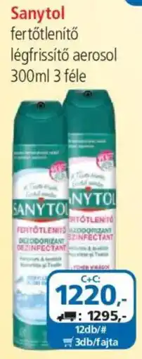 ÁRKLUB Sanytol fertőtlenítő légréssző aerosol ajánlat