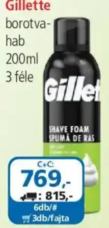 ÁRKLUB Gillette borotva-hab ajánlat