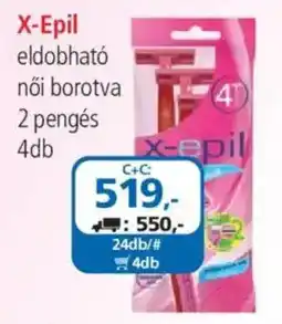 ÁRKLUB X-Epil eldobható női borotva ajánlat