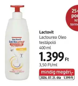 DM Lactovit Lactourea Oleo testápoló ajánlat