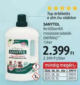 DM SANYTOL ajánlat