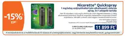 Benu Gyógyszertárak nicorette Quickspray ajánlat