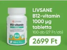 Benu Gyógyszertárak LIVSANE B12-vitamin 1000 µg tabletta ajánlat