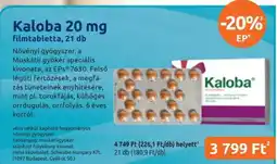 Benu Gyógyszertárak Kaloba 20 mg ajánlat