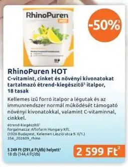 Benu Gyógyszertárak RhinoPuren HOT ajánlat