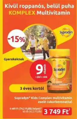 Benu Gyógyszertárak Supradyn Kids Complex multivitamin ajánlat