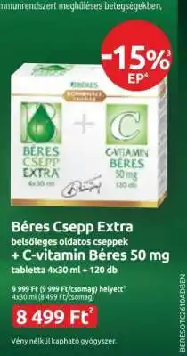 Benu Gyógyszertárak Béres Csepp Extra + C-vitamin Béres 50 mg ajánlat