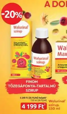 Benu Gyógyszertárak Walurinal szirup ajánlat
