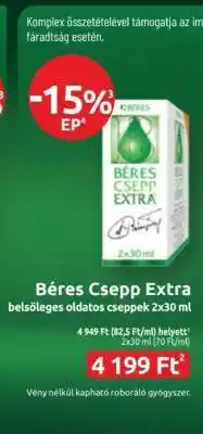 Benu Gyógyszertárak Béres Csepp Extra ajánlat