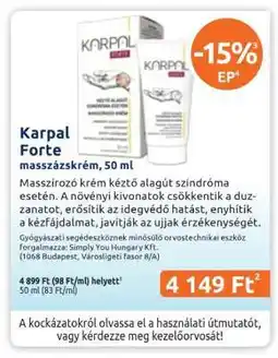 Benu Gyógyszertárak Karpal Forte ajánlat