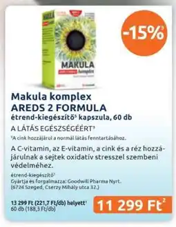 Benu Gyógyszertárak Makula komplex AREDS 2 FORMULA ajánlat