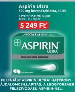 Benu Gyógyszertárak Aspirin Ultra ajánlat