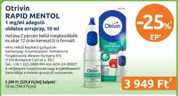 Benu Gyógyszertárak Otrivin RAPID MENTOL ajánlat