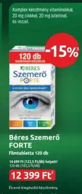 Benu Gyógyszertárak Béres Szemereő FORTE ajánlat