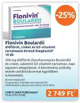 Benu Gyógyszertárak Flonivin Boulardii ajánlat