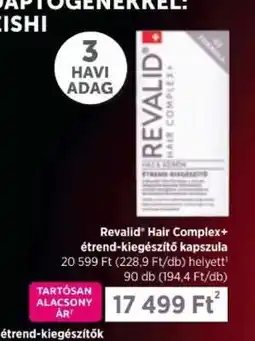 Benu Gyógyszertárak Revalid Hair Complex+ étrend-kiegészítő kapszula ajánlat