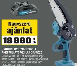 OBI Hyundai akkumulátoros láncfűrész ajánlat