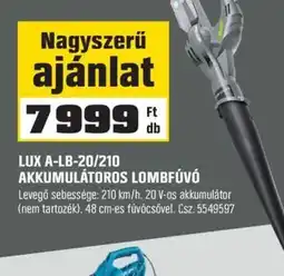 OBI Lux akkumulátoros lombfúvó ajánlat