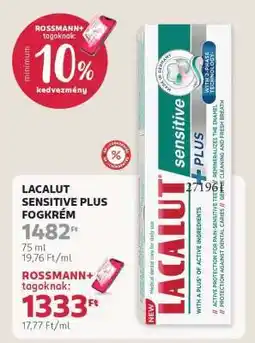Rossmann LACALUT SENSITIVE PLUS FOGKRÉM ajánlat
