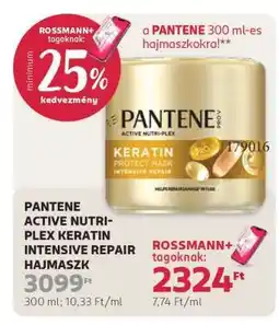 Rossmann PANTENE ACTIVE NUTRI-PLEX KERATIN INTENSIVE REPAIR HAJMASZK ajánlat