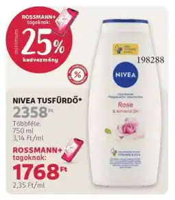 Rossmann NIVEA tusfürdő ajánlat