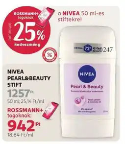 Rossmann NIVEA PEARL&BEAUTY STIFT ajánlat