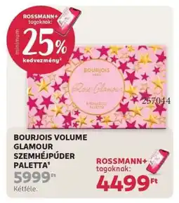 Rossmann BOURJOIS VOLUME GLAMOUR SZEMHÉJPÚDER PALETTA ajánlat