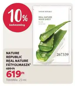 Rossmann NATURE REPUBLIC REAL NATURE FÁTYOLMASZK ajánlat