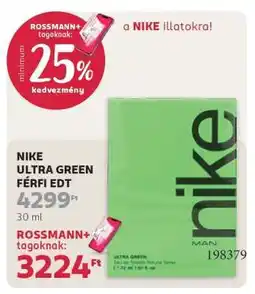 Rossmann NIKE ULTRA GREEN FÉRFI EDT ajánlat