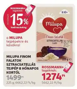 Rossmann MILUPA FINOM FALATOK SZTRACSATELLÁS TEJPÉP 8 HÓNAPOS KORTÓL ajánlat