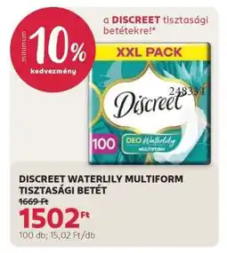 Rossmann DISCREET WATERLILY MULTIFORM TISZTASÁGI BETÉT ajánlat