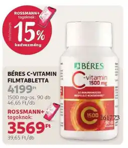 Rossmann BÉRES C-VITAMIN FILMTABLETTA ajánlat