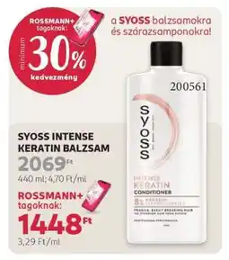 Rossmann SYOSS INTENSE KERATIN BALZSAM ajánlat