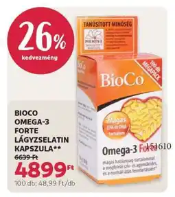 Rossmann BIOCO OMEGA-3 FORTE LÁGYZSELATIN KAPSZULA ajánlat
