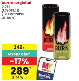 Spar Burn energiailtal ajánlat