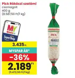 Spar Pick rákóczi szalámi ajánlat