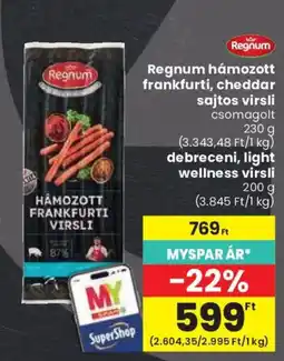 Spar Regnum frankfurti virsli ajánlat