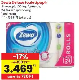 Spar Zewa deluxe toalettpapír ajánlat
