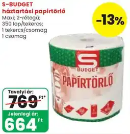 Spar S budget háztartási papírtörlő ajánlat