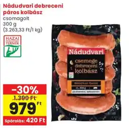 Spar Nádudvari csemege debreceni kolbász ajánlat