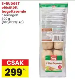 Spar S-budget bagettzsemle ajánlat