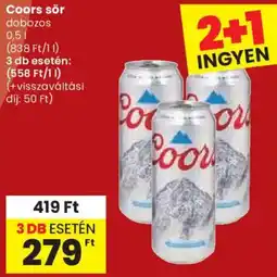 Spar Coors sör ajánlat