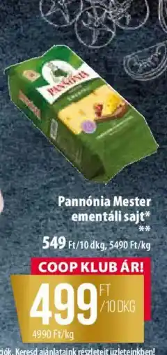 Coop Pannónia mester ementáli sajt ajánlat