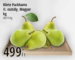Real Körte Packhams ajánlat