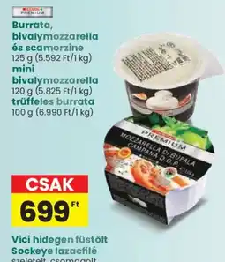 Spar premium burrata bivalymozzarella scamorzine ajánlat