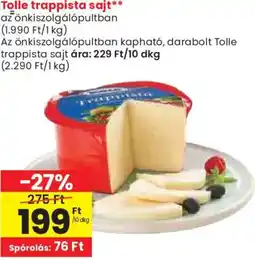 Spar Tolle trappista sajt ajánlat