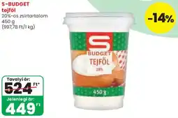 Spar S budget tejföl ajánlat